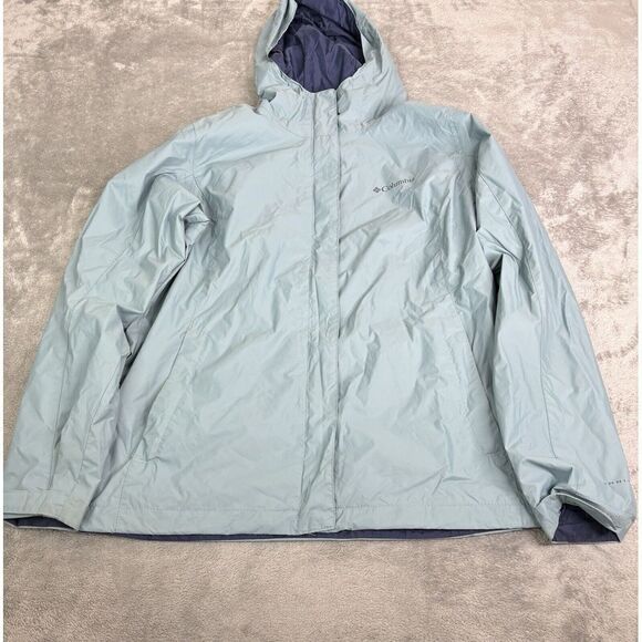 Columbia Timber Point Jacket Women's Size Large Blue Omni-Tech - Picture 1 of 13